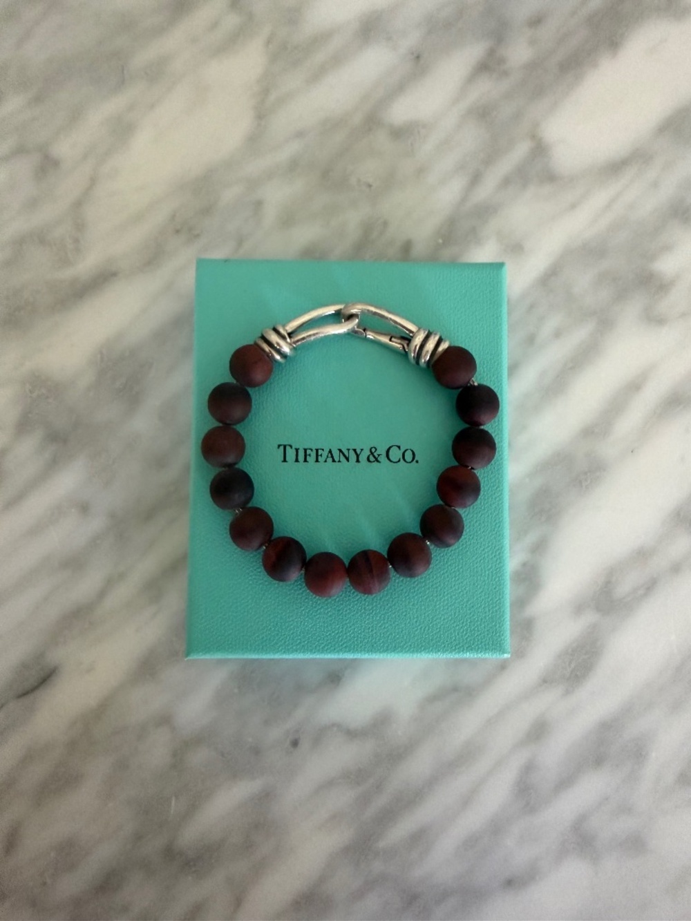 Rare Tiffany & Co. Paloma Picasso Red Tiger’s Eye Knot Bracelet